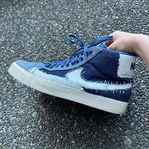 Nike Blazer SB Sashiko Denim High Top Sneakers